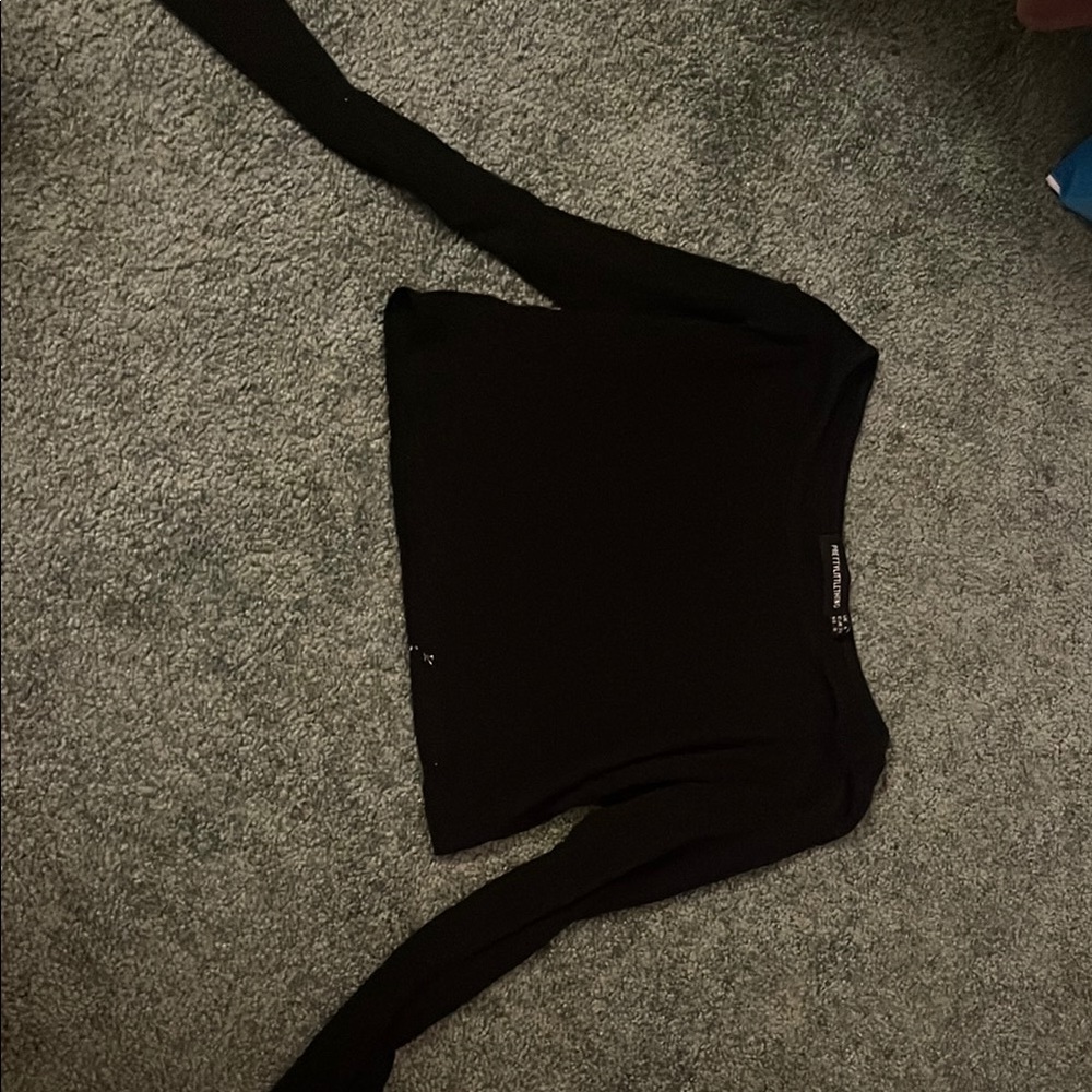 PrettyLittleThing Black Long Sleeve Top